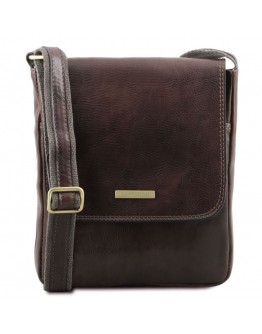 Темно-коричневая мужская сумка на плечо Tuscany Leather TL141408 brownb
