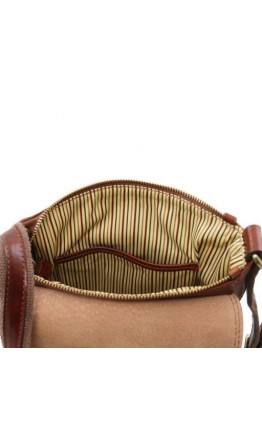 Мужская плечевая кожаная сумка медового цвета Tuscany Leather TL141408 honey