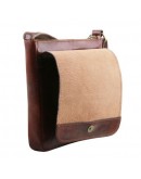 Фотография Мужская плечевая кожаная сумка медового цвета Tuscany Leather TL141408 honey
