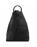 Фотография Черный женский кожаный рюкзак Tuscany Leather Shanghai TL140963 black