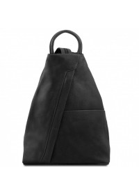 Черный женский кожаный рюкзак Tuscany Leather Shanghai TL140963 black