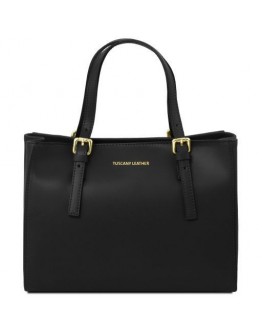Женская черная кожаная сумка Tuscany Leather Aura TL141434 black