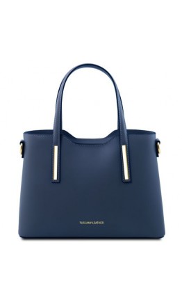 Синяя женская кожаная сумка Tuscany Leather Olimpia TL141521 blue