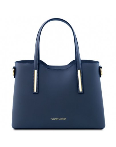 Фотография Синяя женская кожаная сумка Tuscany Leather Olimpia TL141521 blue