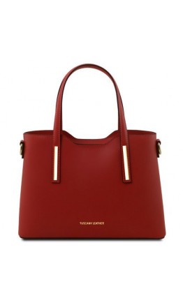 Красная женская кожаная сумка Tuscany Leather Olimpia TL141521 red