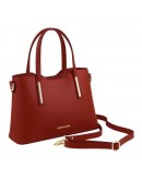 Фотография Красная женская кожаная сумка Tuscany Leather Olimpia TL141521 red