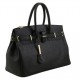 Кожаная женская фирменная вместительная сумка Tuscany Leather TL141529 black