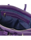 Фотография Кожаная женская фирменная темно-синяя сумка Tuscany Leather TL141529 blue