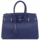 Кожаная женская фирменная темно-синяя сумка Tuscany Leather TL141529 blue