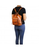 Фотография Кожаная фирменная женская сумка - рюкзак Tuscany Leather TL141535 coniac
