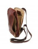Фотография Светло-коричневый фирменный мужской слинг Tuscany Leather Martin TL141536 honey