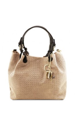 Женская кожаная бежевая сумка Tuscany Leather TL Bag TL141573 TL KeyLuck beg