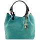 Женская кожаная бирюзовая сумка Tuscany Leather TL Bag TL141573 TL KeyLuck bir