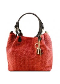 Женская сумка шоппер Tuscany Leather TL Bag TL141573 TL KeyLuck lipstick red