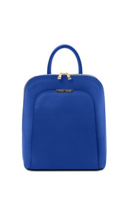 Синий женский кожаный рюкзак Tuscany Leather Olimpia TL141631 blue