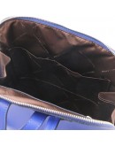 Фотография Синий женский кожаный рюкзак Tuscany Leather Olimpia TL141631 blue