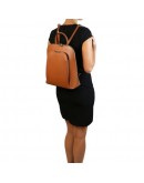 Фотография Коричневый женский кожаный рюкзак Tuscany Leather Olimpia TL141631 brown