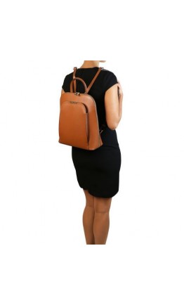 Коричневый женский кожаный рюкзак Tuscany Leather Olimpia TL141631 brown