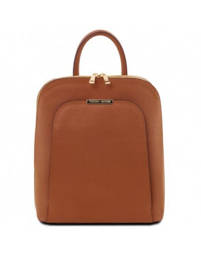 Фотография Коричневый женский кожаный рюкзак Tuscany Leather Olimpia TL141631 brown