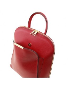 Красный рюкзак из сафьяновой кожи Tuscany Leather Olimpia TL141631 red