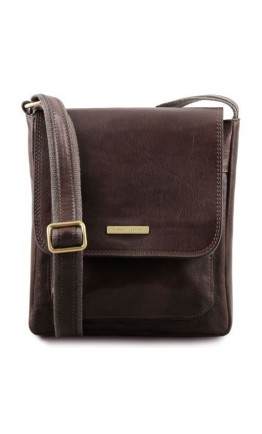 Темно-коричневая мужская кожаная сумка на плечо Tuscany Leather TL141407 bbrown