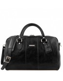 Фотография Черная кожаная фирменная сумка-даффл Tuscany Leather Lisbona TL141658 black