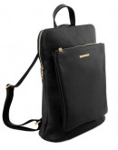 Фотография Черный кожаный женский рюкзак Tuscany Leather TL141682 black