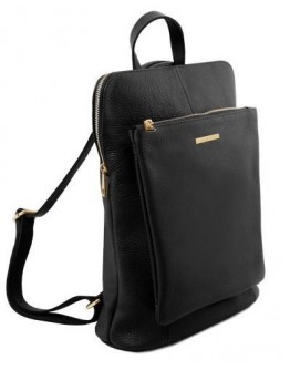 Черный кожаный женский рюкзак Tuscany Leather TL141682 black