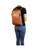 Фотография Коричневый кожаный женский рюкзак Tuscany Leather TL141682 con