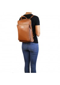 Коричневый кожаный женский рюкзак Tuscany Leather TL141682 con