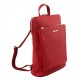 Красный фирменный кожаный женский рюкзак Tuscany Leather TL141682 red