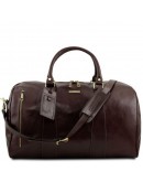 Фотография Темно-коричневая дорожная мужская фирменная сумка Tuscany Leather Voyager TL141794 bbrown