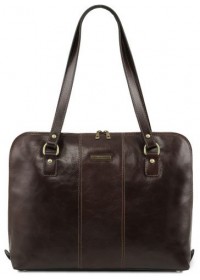Женская темно-коричневая кожаная сумка Tuscany Leather RAVENNA TL141795 bbrown