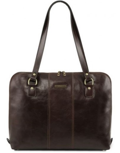 Фотография Женская темно-коричневая кожаная сумка Tuscany Leather RAVENNA TL141795 bbrown