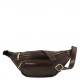 Темно-коричневая фирменная сумка на пояс TUSCANY LEATHER TL141797 bbrown