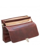 Фотография Кожаный портфель на 3 отделения Tuscany Leather Assisi TL141825 black