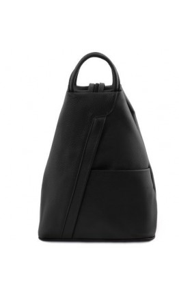 Черный женский фирменный рюкзак Tuscany Leather Shanghai TL141881 black