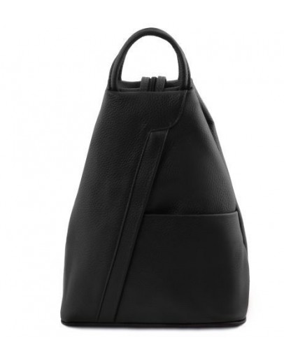 Фотография Черный женский фирменный рюкзак Tuscany Leather Shanghai TL141881 black