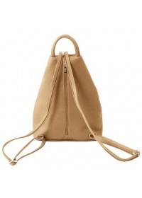 Кожаный женский фирменный рюкзак Tuscany Leather Shanghai TL141881 shamp