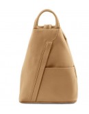 Фотография Кожаный женский фирменный рюкзак Tuscany Leather Shanghai TL141881 shamp