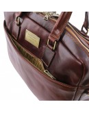 Фотография Темно - коричневая фирменная сумка для ноутбука Tuscany Leather Urbino TL141894 brownb