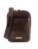 Фотография Мужская фирменная темно-коричневая сумка кроссбоди Tuscany Leather TL141914 bbrown