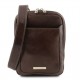 Мужская фирменная темно-коричневая сумка кроссбоди Tuscany Leather TL141914 bbrown