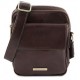 Темно-коричневая фирменная мужская сумка на плечо Tuscany Leather LARRY TL141915 bbrown