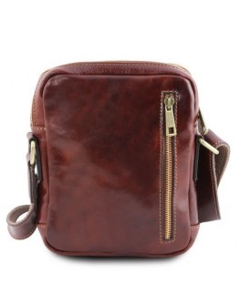 Коричневая фирменная мужская сумка на плечо Tuscany Leather LARRY TL141915 brown