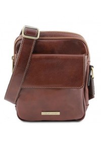 Коричневая фирменная мужская сумка на плечо Tuscany Leather LARRY TL141915 brown