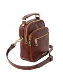 Фотография Темно-коричневая мужская сумка - барсетка Tuscany Leather TL141916 Paul bbrown