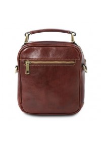 Коричневая кожаная мужская сумка - барсетка Tuscany Leather TL141916 Paul brown