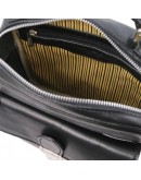 Фотография Черная кожаная мужская сумка - барсетка кроссбоди Tuscany Leather BRIAN TL141978 black