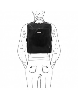 Черный удобный и вместительный рюкзак Tuscany leather TL141987 black Bangkok